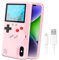 LucBuy Game Console Case for iPhone, Retro Protective Cover Self-powered Case with 36 Small Game,Full Color Display,Shockproof Video Game Case for iPhone XS MAX - Pink