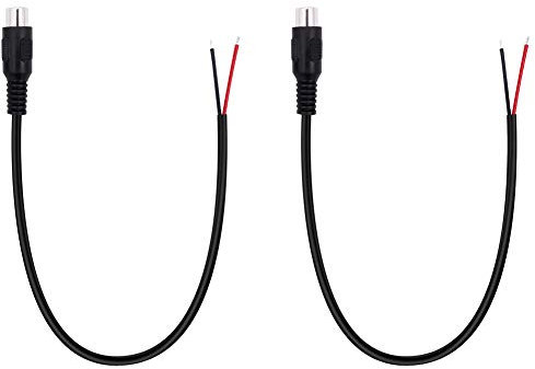 Fancasee 2 Pack Speaker Wire RCA Female Plug Jack Connector Adapter to Bare Wire Open End Audio Video RCA Cable for Amplifier Receiver Speakers
