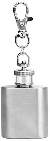 Leikance Mini frasco de la cadera del acero inoxidable, Flagon con llavero portátil frasco de la cadera accesorios botellas