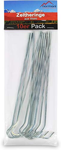 50/100 Zeltheringe Erdanker 230 MM lang aus verzinktem gehärtetem Stahl - Stabile Bodenanker Erdnägel Erdanker für Sonnensegel, Unkrautvlies, Gartenvlies, Zaun & Camping Farbe Silver Größe 50 Stück