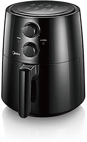 Midea MF-TN35A2 3.5 Litri Friggitrice ad Aria 1450W, Friggitrice Senza Olio, 0-200℃,Timer di 60 min, Nero