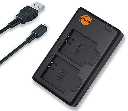 DSTE Chargeur de batterie double USB compatible avec les batteries Canon NB-11L, NB-11LH comme CB-2LF – Alimentation via câble de charge micro USB vers USB-A 2.0