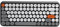 Dilwe Clavier de Conception Flexible de 84 Touches de Machine à écrire Rétro Bluetooth sans Fil, Clavier D'ordinateur Coloré sans Fil Vintage Portable avec Bouton Chocolat, pour PC, Ordinateur (Gris)