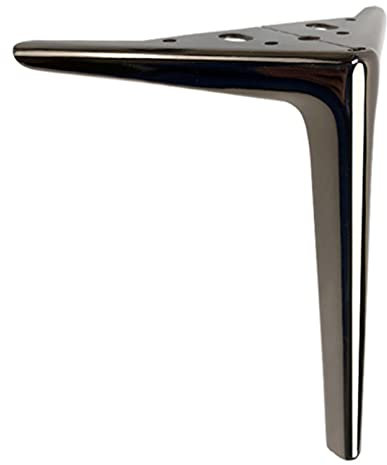 LOVEM Möbelfüße Metall Möbelfüsse, Dreieck Schrankfüße Schwere Sofa Füße TV Bank Füße Sideboard Füße Couchtischbeine Tischfüße DIY Metall Möbelbeine mit Schrauben,4 Stück (15cm,Schwarze Perle)