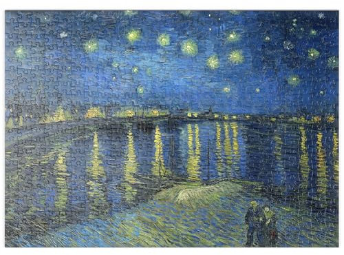 MyPuzzle Vincent Van Gogh's Starry Night Over The Rhone (1888) - Premium 500 Teile Puzzle - MyPuzzle Sonderkollektion von Æpyornis
