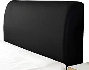 WSGJHB Kopfteilbezug, ausziehbar, Staubschutz, Rückenschutz, All-Inclusive, Schwarz, 120 cm, für Kopfteil (110-130 cm)