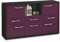 Lqliving Sideboard Dominika, Korpus in anthrazit matt, Front im trendigem Lila (136x79x35cm), inkl. Metall Griffen, Made in Germany