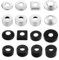 Lot de 2 rosace robinet noir de Ø 25 mm (3/4) - cache tuyau en acier inoxydable,rosace mitigeur douche,rosace radiateur - rosace pour robinets de douche,robinets,radiateurs(noir, 60 x 18)