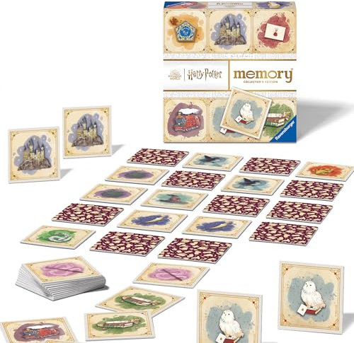 Ravensburger 22349 Collector's Memory® Harry Potter - Der Klassiker mit magischem Leucht-Effekt entführt 2 bis 8 Harry Potter Fans ab 6 Jahren in die Zauberhafte Welt von Hogwarts