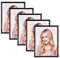 Alishomtll Lot de 5 cadres photo noirs - 15 x 20 cm - Avec verre acrylique HD - À suspendre - En plastique - Pour plusieurs photos - Noir