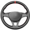 MEWANT Lenkradbezug für Amarok / T6 California / T6 Caravelle / T6 Kombi / T6 Multivan / T6 Transporter per Hand Nähen Lenkradschoner