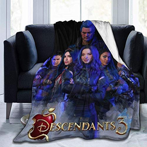 Descendants 3 superweiches Flanell, für alle Jahreszeiten, leicht, Wohnzimmer/Schlafzimmer, warm, 125 cm x 100 cm