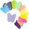 Butterfly Shape Super Sticky Notes - 600 Sheets, 12 Colors, 70x70mm for Office, Home, School & Refrigerator