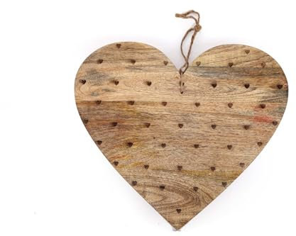 Tagliere in legno a forma di cuore, 40 cm