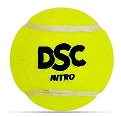 DSC Nitro Heavy Rubber Tennis Ball | Color: White | Pack of 2 | Premium Outer Felt for Greater Durability | Stitching Rubber Moulded | Ideal for Designed for Beginners