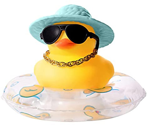 cypreason Dashboard-Ente - Auto-Armaturenbrett-Dekoration Quietscheente,Lustige Enten-Ornamente für Auto-Armaturenbrett-Raum-Tischdekorationen