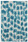 BENEFFITO Teppich – IKAT FEATHER Kollektion – SOMMERBLAUES Design – Teppich – BLAU – 80 x 150 cm