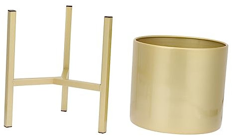Didiseaon North European Style Gold Plant Stand Elevated Iron Pot Rack for Home Decor and Planting