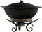 Kazan aus Gusseisen 22 L (runder Boden) mit Untergestell Wärmebehälter Kasan Uzbekisch Cast Iron KESSEL Uzbek Camping Usbek Schwenktopf Asia WOK Topf mit Aluminium Deckel Grillwok Gusstopf Wokpfanne