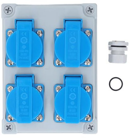 Risegun Presa a Muro Europea 4P IP44 Distributore di Energia Elettrica da Edificio Impermeabile Per Giardino Garage Bagno 250V 16a