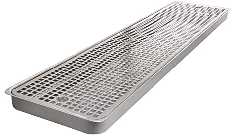 JSDQQG Bierauffangschale Edelstahl 304,Bier Tropfschale Metall, Abtropfschale Mit Abnehmbarem Deckel Einfache Reinigung, für Mini Kühlschrank Home Bar ohne Abfluss,80CM