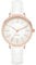 NUOVO Damenuhr Weißes Lederarmband Roségold Gehäuse Elegante Damenuhr Minimalistische Damenuhr