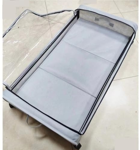Bedroom Underbed Basket Home Organiser Box; Livingroom Under Table Storage Container; 4Wheels with Front Clear Window; for Sheet, Quilt, Seasonal Clothing, Shoes, Toys, Blanket Books, Magazine(Grey)