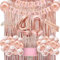 Rose Gold 40th Birthday Party Decorations For Women - Happy 40th Birthday Banner, Crown, Sash, Cake Topper, Number Balloon