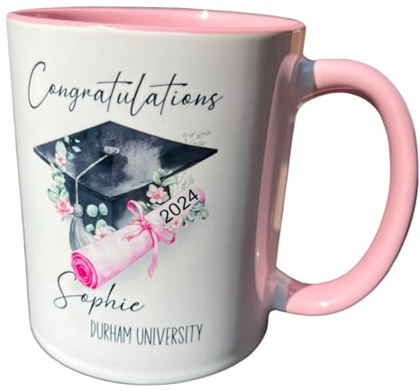 MADEBYMANDY Personalised Graduation Mug 2026 for Her – Custom Name Daughter Granddaughter Gift, Class of 2026 University Graduation Mug, Female Graduate Keepsake Present