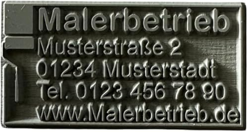 Ersatztextplatte für Colop Stempel - mit Logo und Rahmen - Die Stempel GmbH - Adressstempel, Firmenstempel, Arztstempel, Lehrerstempel (Printer 10)