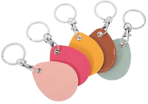 VALICLUD Funda de piel sintética para tarjeta de acceso, llavero elegante con colgante para control de acceso, 5.60X4.50X0.30CM