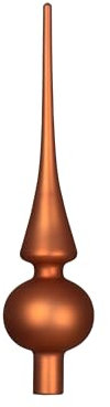 Christbaumspitze Glas 26cm hoch D=6cm Weihnachtsbaumspitze matt - Christbaumschmuck & Weihnachtsbaumschmuck - Warm Orange