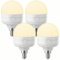 LGMCF Bombilla recargable E14 con mando a distancia, 8 W, batería regulable con función de temporización, bombilla LED de 3 colores con imán para lámparas no cableadas, luz de emergencia, 4 unidades