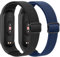 Amzpas 2PACK Armbands für Xiaomi Mi Band 7 Armband Damen Herren,Nylon Elastisch Sport Ersatzarmband Uhrenarmband für Xiaomi Mi Band 6/Mi Band 5/Mi Band 4/Mi Band 3/Amzfit band 5 (Schwarz/Blau)