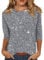 Generic Damen Glitzer Pailletten Bluse Schwarz Festlicher Pullover 3/4 Ärmel L