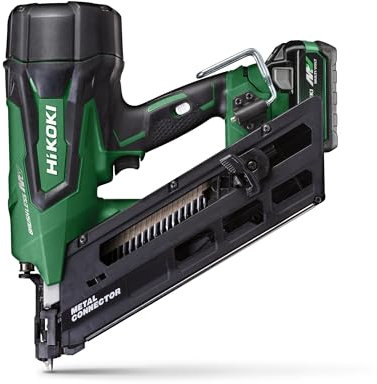 HiKOKI Akku-Ankernagler 34° - 36 V, 38-64 mm Nägel, 2 Nägel/Sek. - Brushless Motor, werkzeuglose Tiefeneinstellung, bis zu 900 Nägel pro Ladung - Ohne Akku und Ladegerät - Inkl. Aufbewahrungskoffer