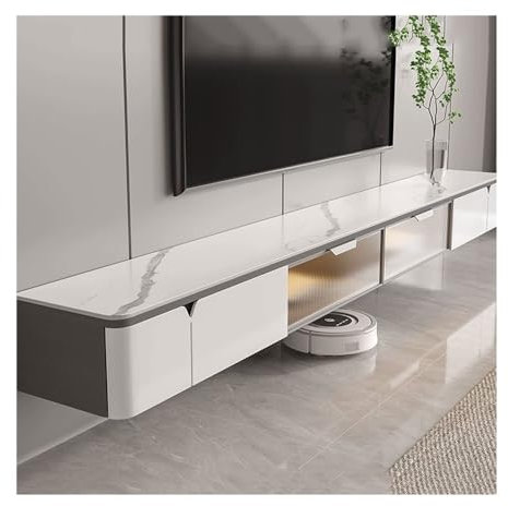 lskdnrufh Home Floating Wandmontage Entertainment Center Floating TV Wandpaneel for Fernseher Theater(Medium)