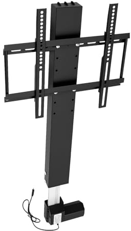 Elektrische TV Halterung mit Fernbedienung - Höhenverstellbarer Teleskopständer für 26-57 Zoll Fernseher, Lift-System für Wohnzimmer/Schlafzimmer/Büro (Schwarz)‌