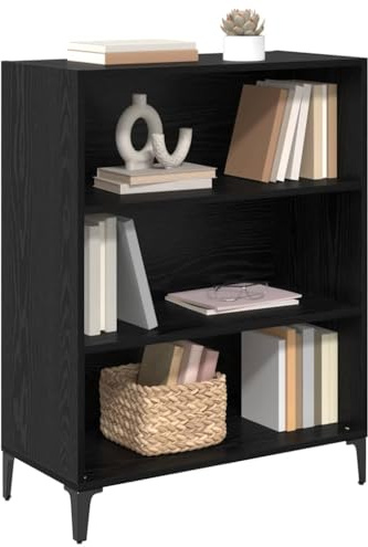 vidaXL Sideboard Black oak 32.5 x 69.5 x 90 cm Engineered wood, Elegant Living Room Storage, Rectangular Wooden Sideboard, Modern Cabinet, Functional Furniture for Home Decor Organization