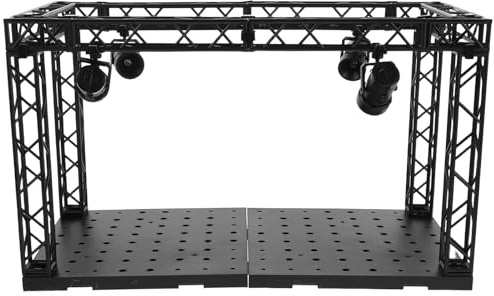 BESPORTBLE Modellvitrine: Bunte LED-Projektionsleuchte, Tisch-Aufbewahrungsbox, Organizer – Schreibtisch-Displayhalter für Actionfiguren