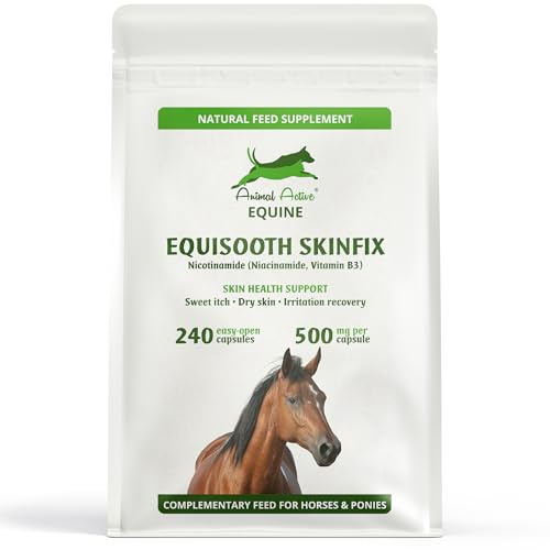 Animal Active EquiSooth SkinFix for Horses | 240 Easy-Open Capsules - 4 Months Supply | Skin Health Support for Sweet Itch, Dry or Irritated Skin & Post-Itch Recovery | Made in the UK