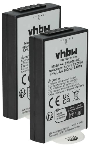 vhbw 2X Akku kompatibel mit Polaroid Z230E | Z2300, CZA-05300 Pogo Kamera (600 mAh, 7,4 V, Li-Ion)