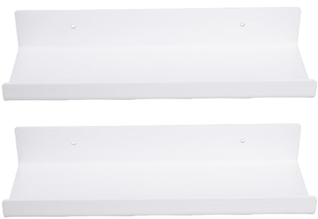 TOPINCN Support pour Plantes, Support pour Plantes Rectangulaire, étagère Murale en Métal pour Salle de Bain, Chambre à Coucher, Salon, Cuisine, étagères Suspendues (White)