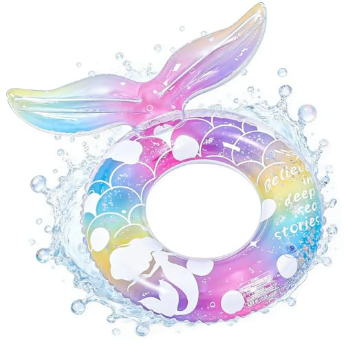 Meerjungfrau Schwimmreifen, Aufblasbarer Schwimmring,Pool Float, Pvcschwimmring Aufblasbar, Für Pool-Party-Dekorationen, Party Im Freien Am Meer, Sommer Party Floß Dekorationen für (70cm)