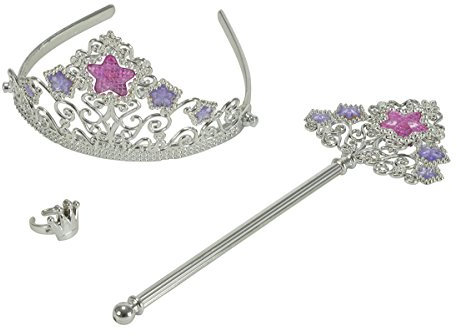 Simba 105560038 - Steffi Love Girls Prinzessinnenset, 2-Fach Sortiert, es Wird nur EIN Artikel geliefert, Tiara und Zauberstab mit Lichtfunktion und Fingerring, ab 5 Jahre