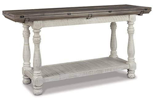 Signature Design by Ashley 1-Piece Farmhouse Sofa Table, Flip Top