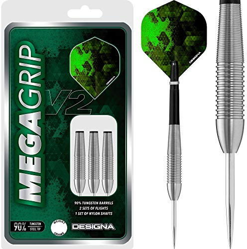 DESIGNA Dartpfeile Mega Grip V2 Steel Tip