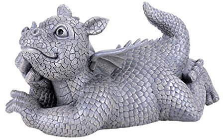 Pacific Trading Garden Dragon Daydreaming Statue Figurine New