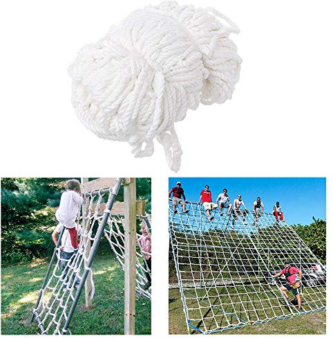 SSCYHT Nylon Rope Net, Climbing Net, Playground Outdoor Rock Rope Ladder Safety Swing Climbing Net for Kids Children Adults 15MM,20cm,4 * 3M(13 * 10ft)