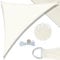 UMI Toldo Vela 3x3x4,25m Triangular Protección Rayos UV HDPE Transpirable Resistente Toldos Exterior Terraza para Patio Jardín-Crema